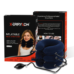 Inflatable neck stretcher for pain relief