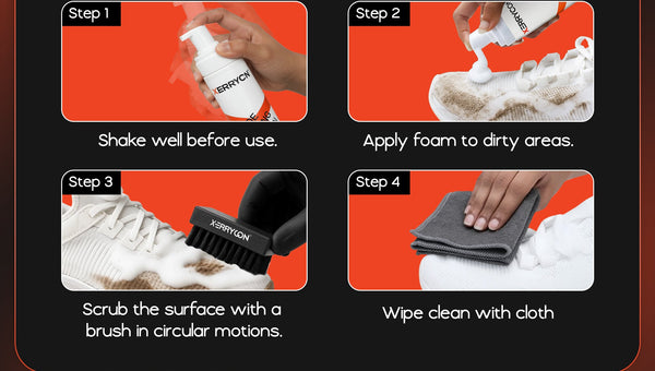 XERRYCON sneaker cleaning products helping remove shoe odor permanently