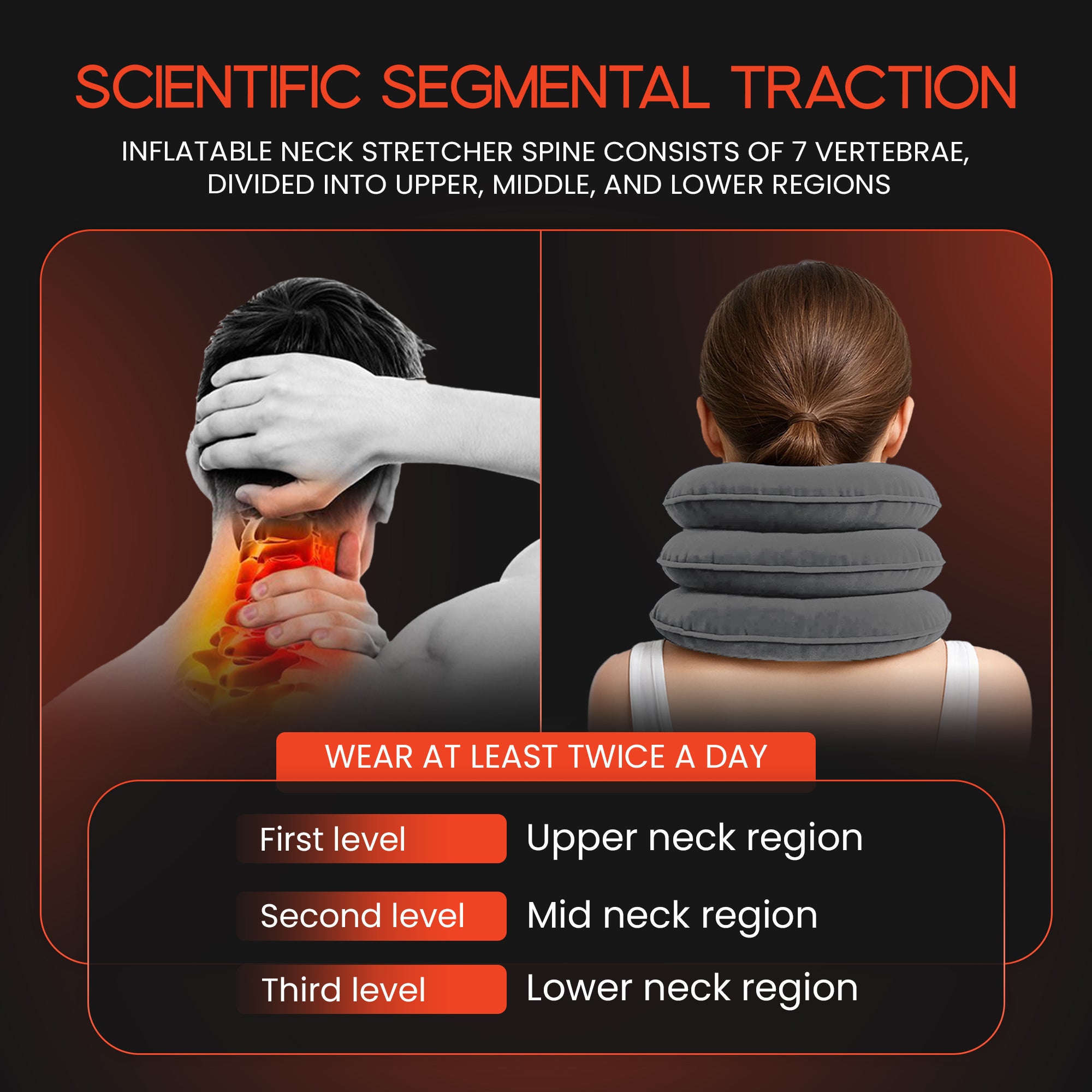 INFLATABLE NECK STRETCHER FOR CERVICAL SPINE & POSTURE CORRECTION