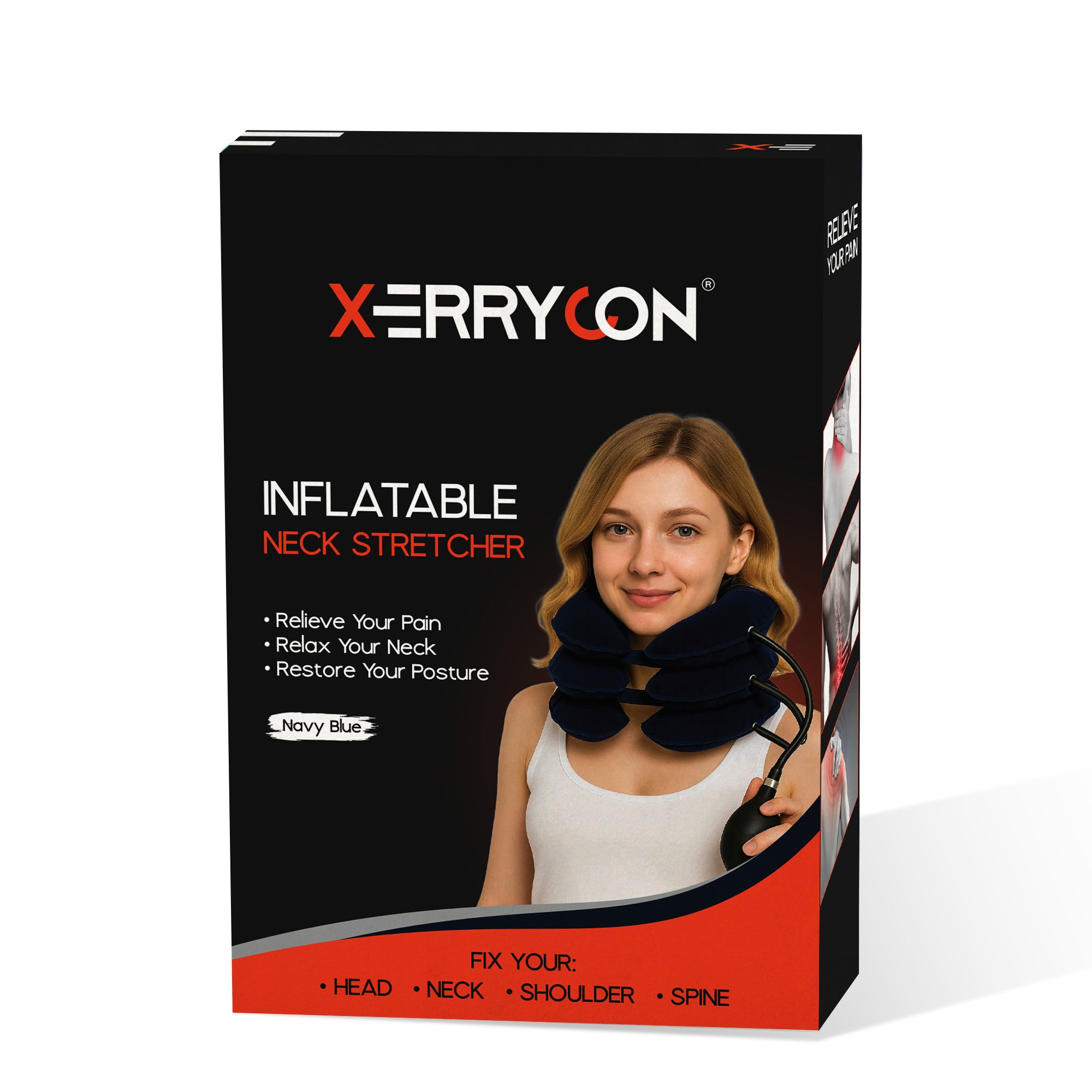 INFLATABLE NECK STRETCHER FOR CERVICAL SPINE & POSTURE CORRECTION