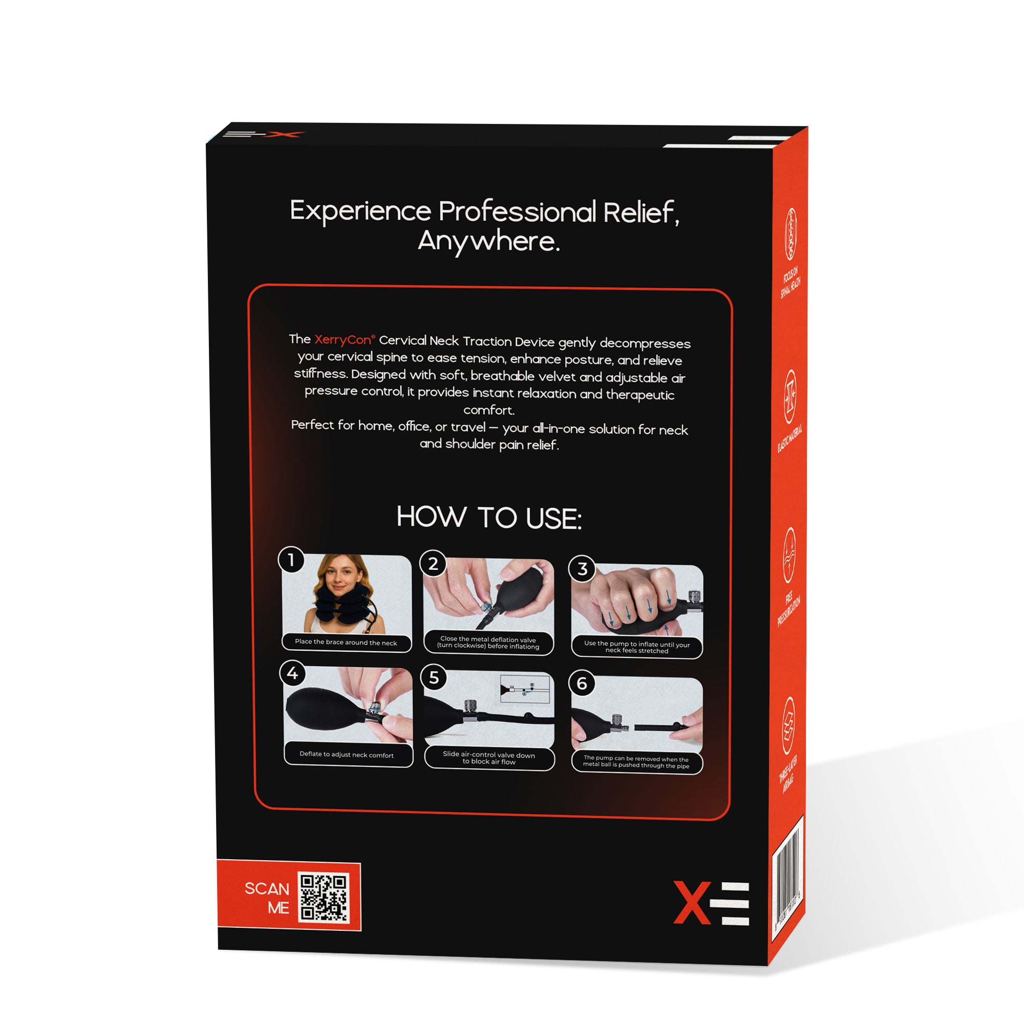 INFLATABLE NECK STRETCHER FOR CERVICAL SPINE & POSTURE CORRECTION