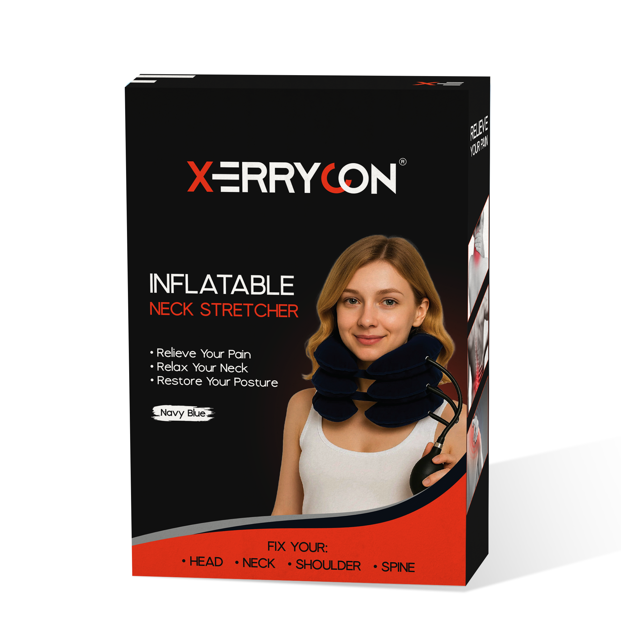 INFLATABLE NECK STRETCHER FOR CERVICAL SPINE & POSTURE CORRECTION