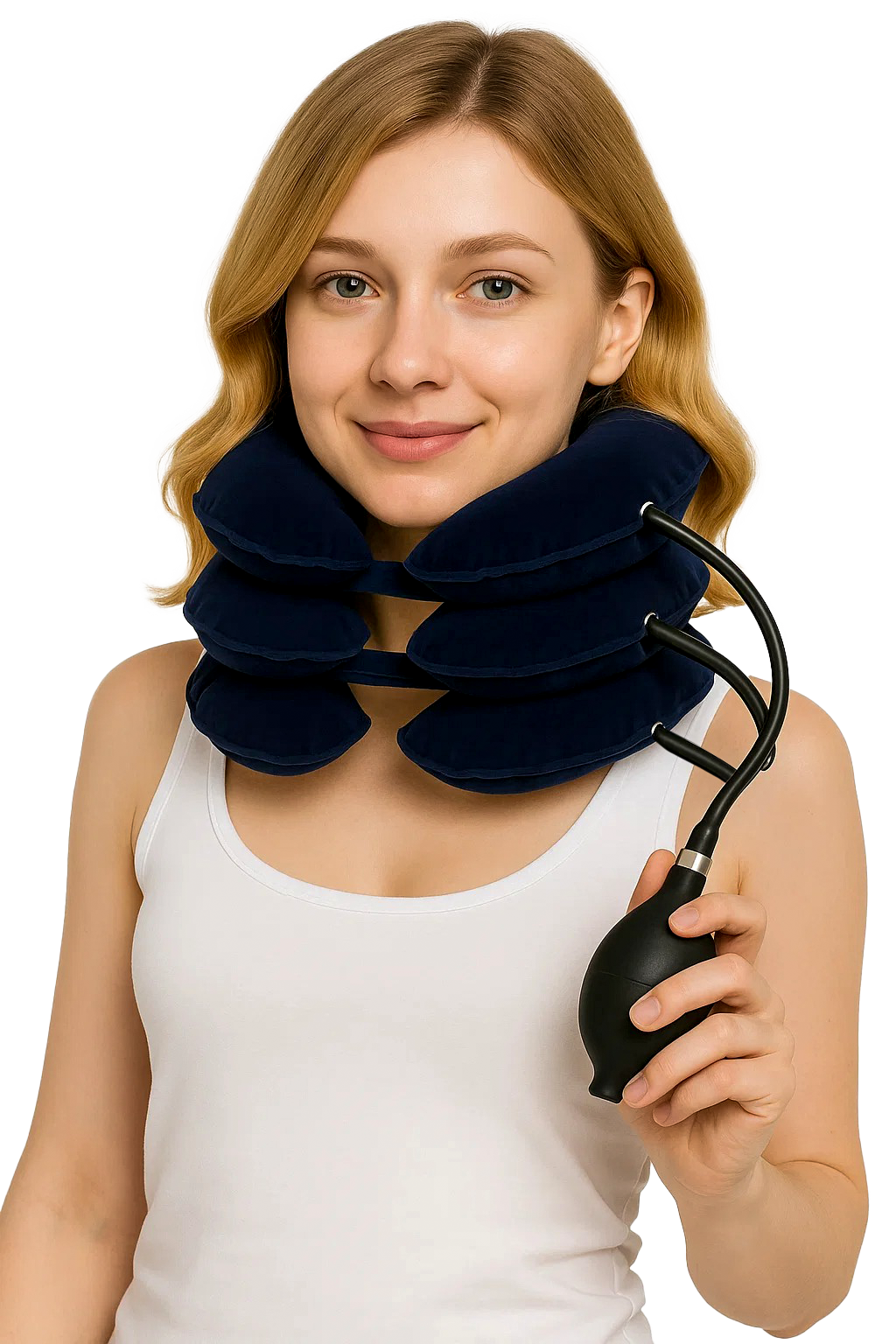 Velvet neck traction pillow for posture correction