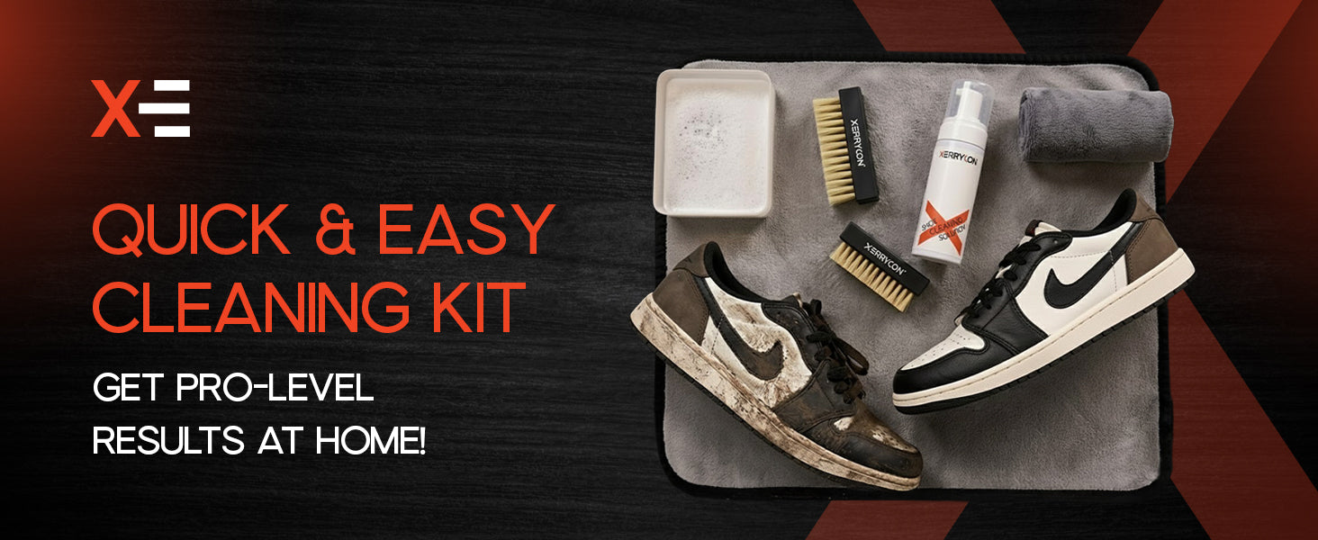 XERRYCON Premium Shoe Cleaning Kit – 7-in-1 Sneaker & Leather Care Set